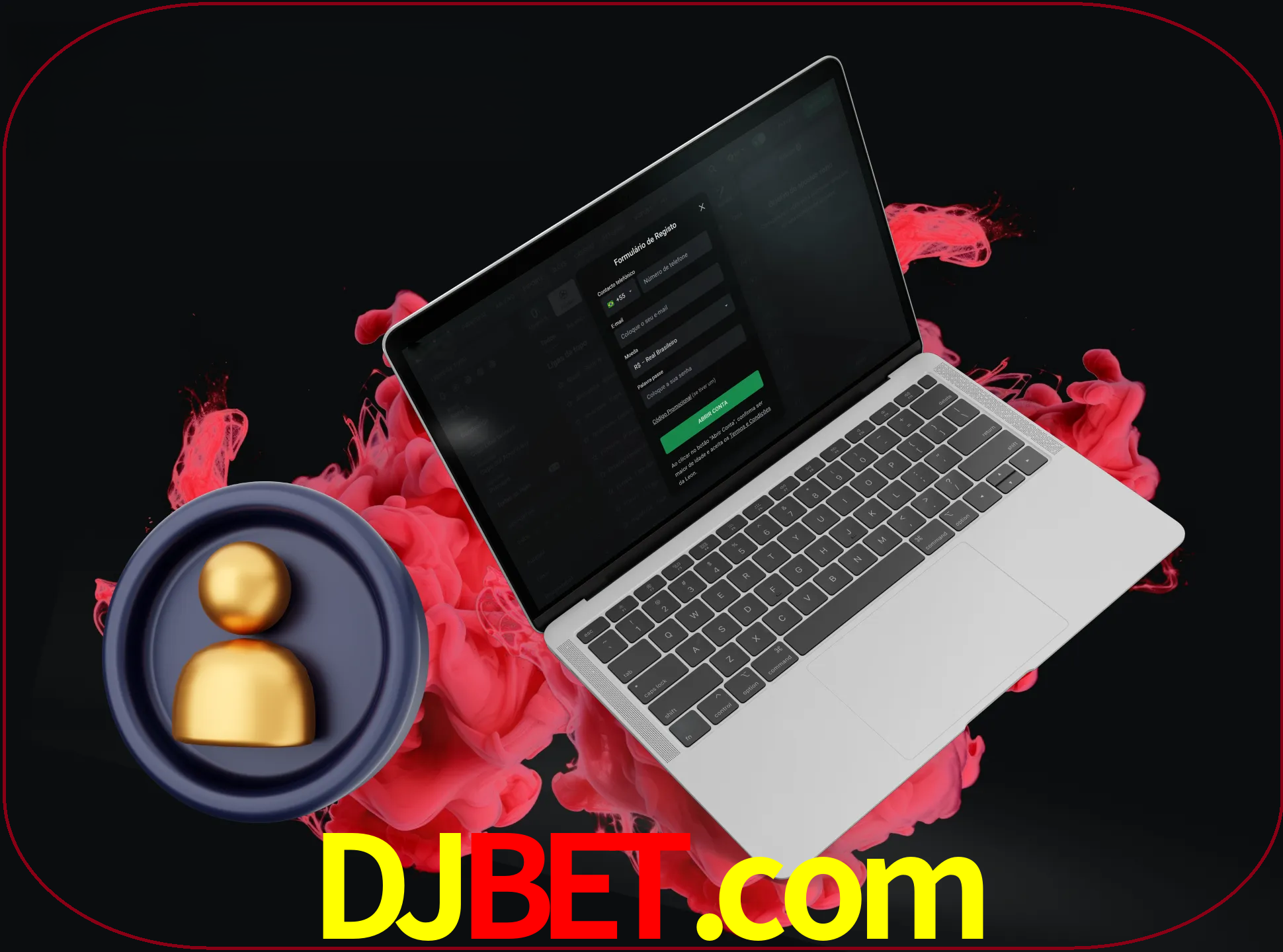No cabeçalho do site djbet, clique no botão que o levará a um formulário especial onde terá de introduzir as suas informações actuais.
